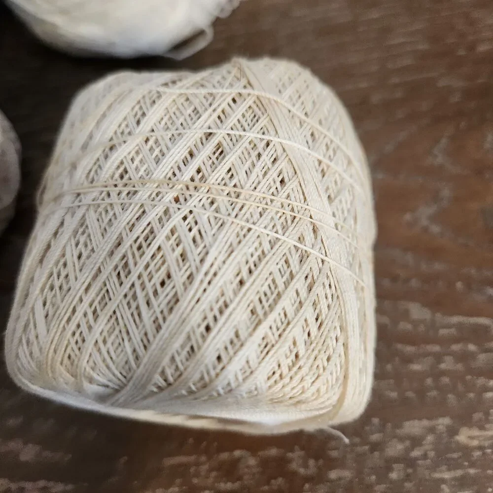 Vintage Mixed of 12 Crochet Thread Remnant Spools by Lily, JP Coats, Etc.